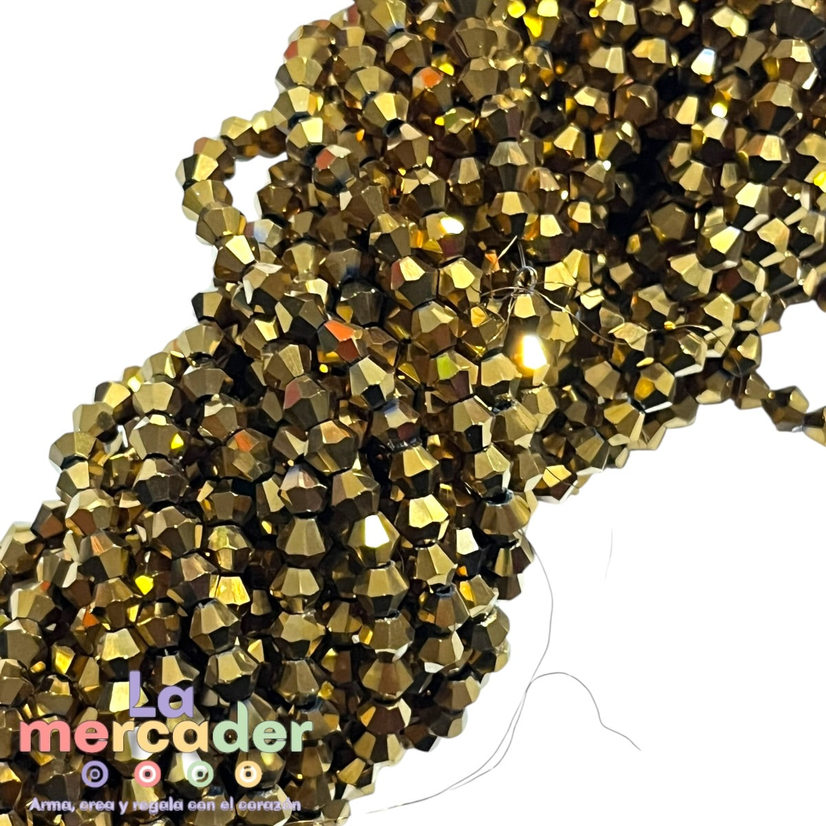 Cristal Bicono 4mm  | Tira de 75–78 Piezas | Colores Vibrantes para Pulseras y Collares