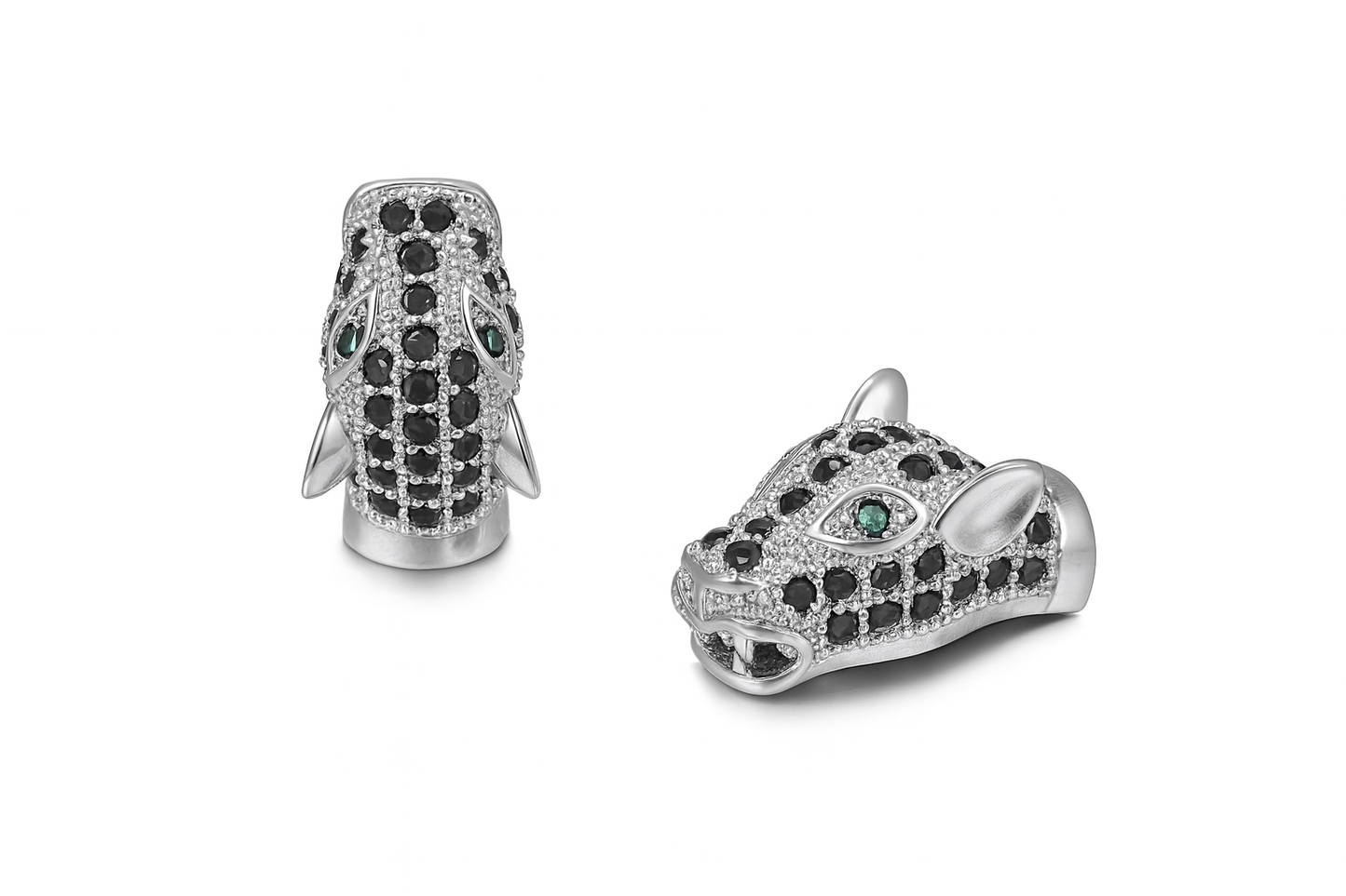 1 pz Dije Micropave Cabeza de Jaguar 🐆 Circonias