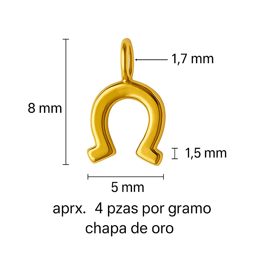 1gr (4pz) dije Herradura chapa de oro