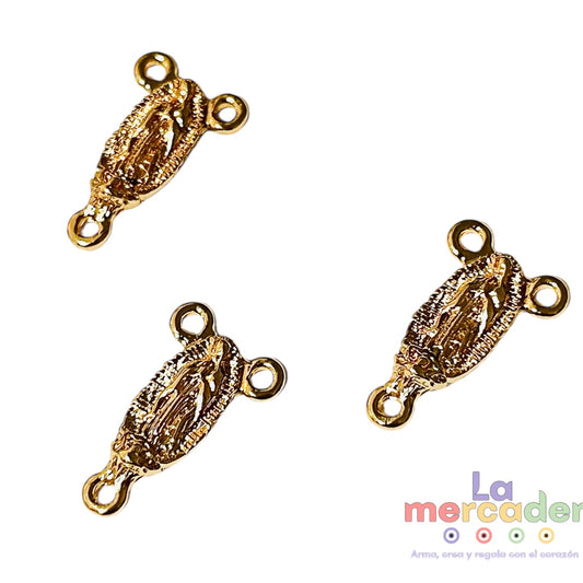 Crucero conector Virgen 1pz chapa de oro