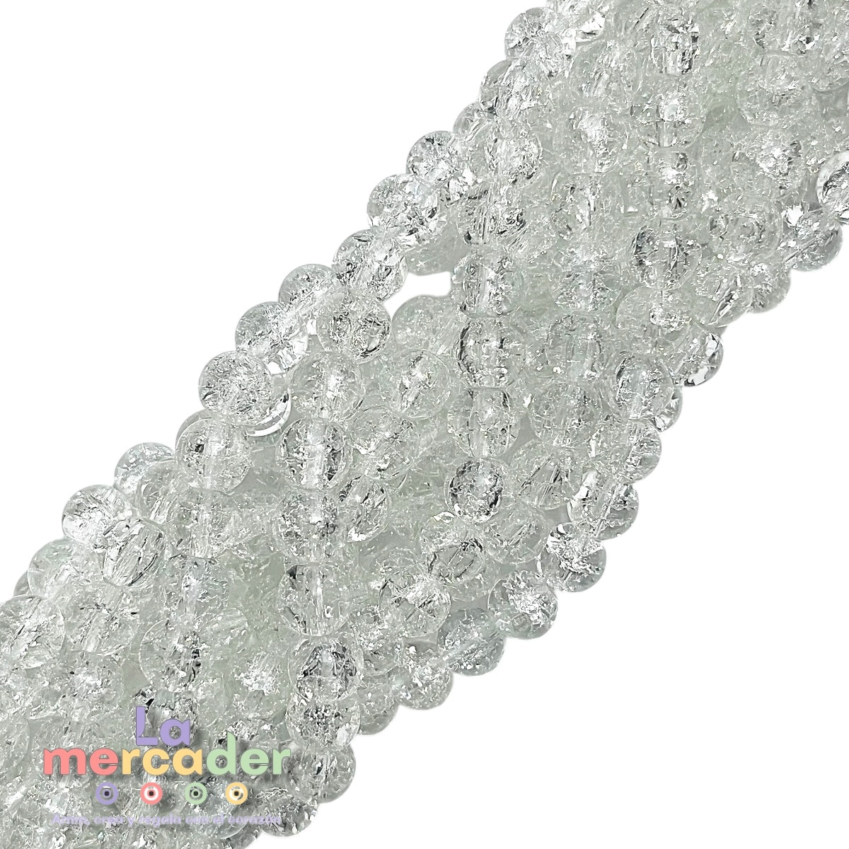 Tira Acrílico Crackle Transparente 8 mm (50pz)