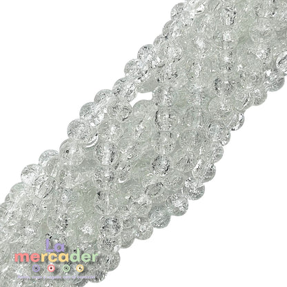 Tira Acrílico Crackle Transparente 8 mm (50pz)