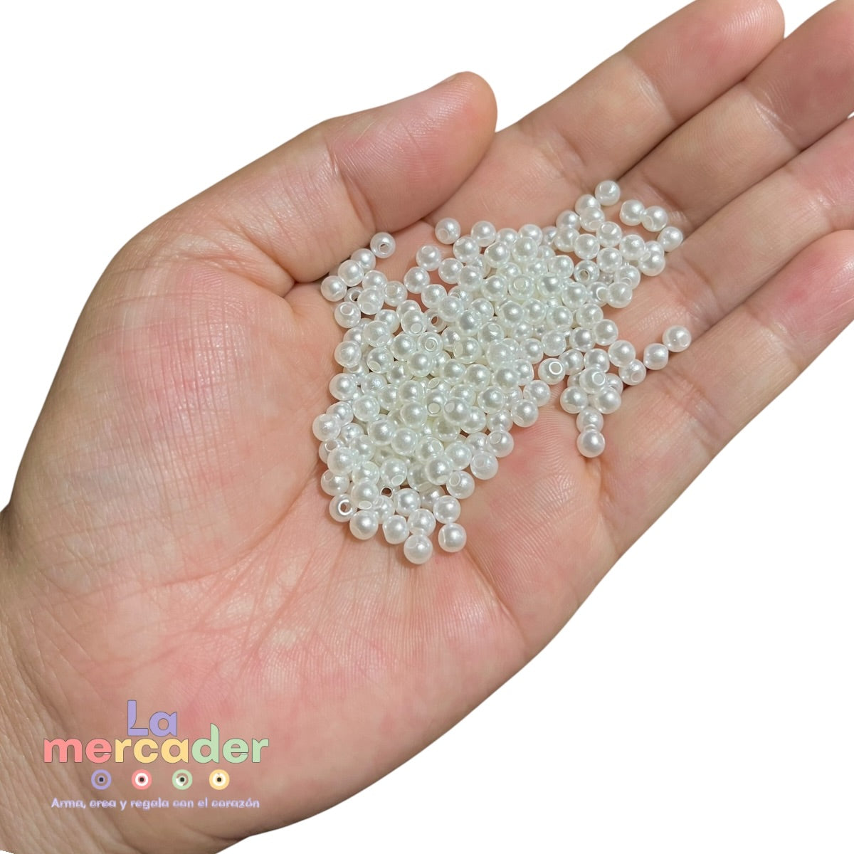 Perlas Acrílicas 4 mm para Bisutería – Bolsa 100 g