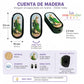 4 pz Cuenta de Madera San Judas Tadeo con Resina Doble Vista 25mm | para Rosarios y Bisutería Religiosa