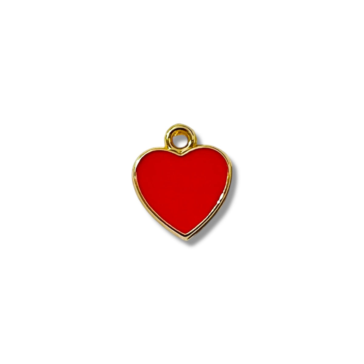 1 Dije Corazón Esmaltado Chapa de Oro