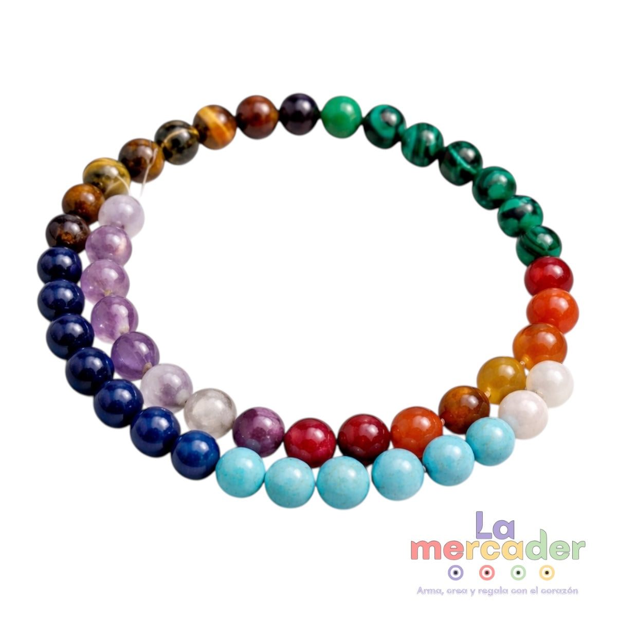 1 Tira de Piedras 7 Chakras- Piedras Naturales