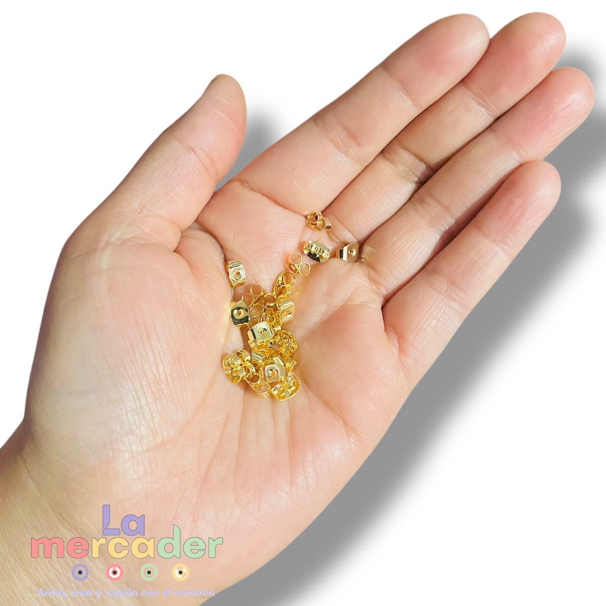 Mariposas para Aretes en Chapa de Oro | Broche Tipo Mariposa – Paquete 12 Piezas