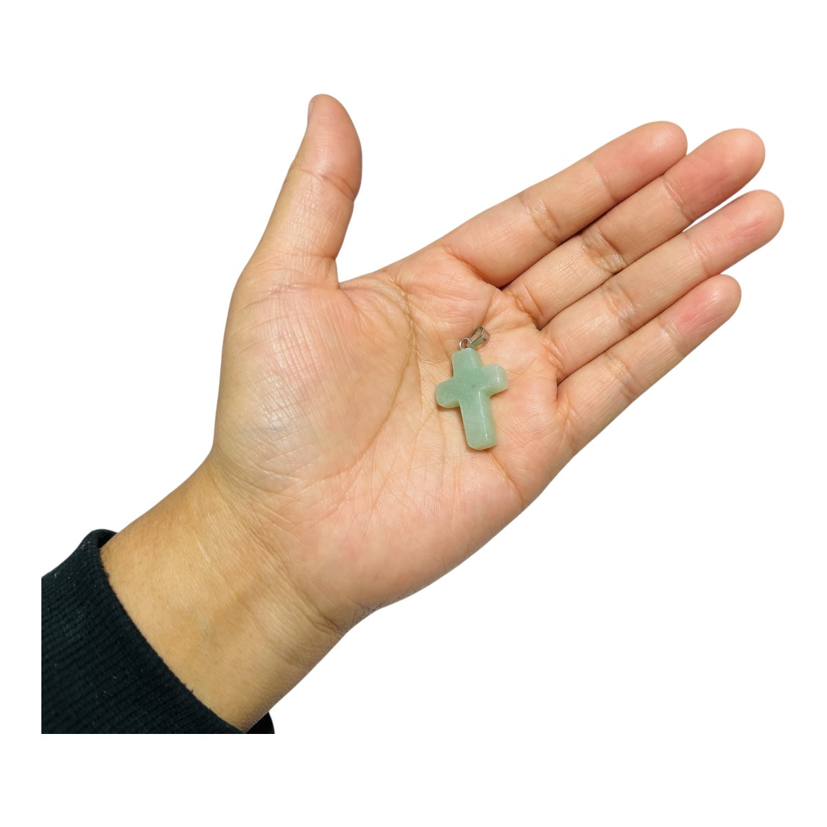 1pz dije Cruz piedra Natural 2.5cm