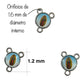 10 pz de Crucero Virgen de Guadalupe, conector metálico