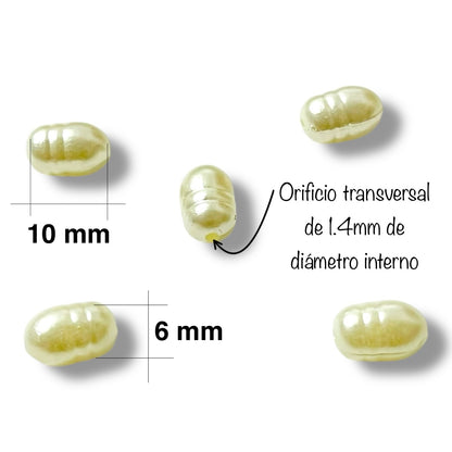 100 pz de Perlas Sintéticas imitación perlas de Río