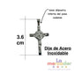 1 pz Cruz Acero Inoxidable, Cruz con Cristo