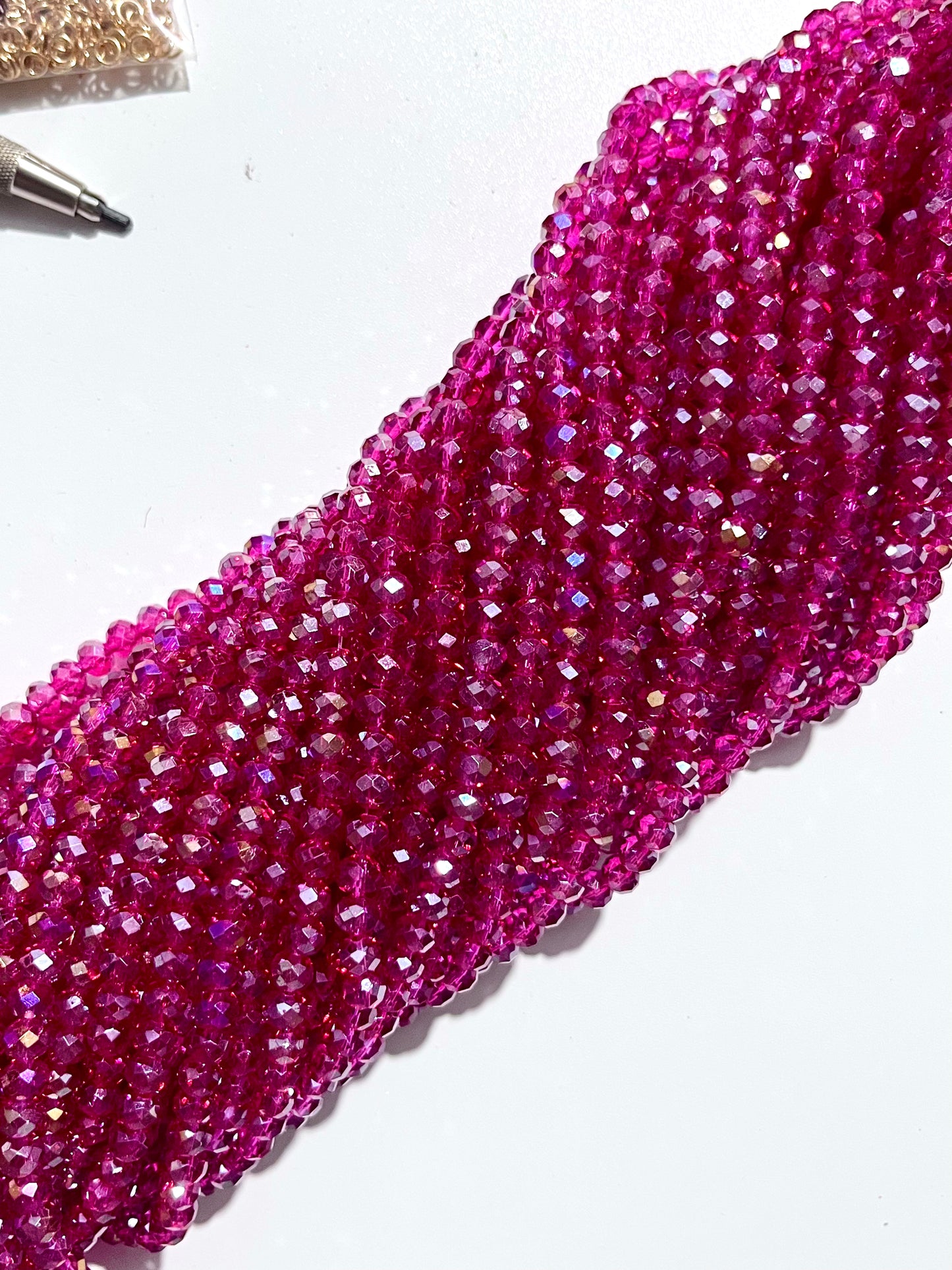 1 Tira Cristal Checo Facetado #6, Joyería, Tira 80 A 85 Pz