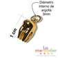 Dije Muela Chapa de Oro 14k (Color) | Charm Dental 10 mm para Pulseras y Collares | Ideal Dentistas