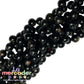 Turmalina Negra Natural en Tira (66 piezas)| Cuentas de Protección para Pulseras y Joyería | Piedra Natural