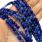 Ágata Azul en Tira #6 (60pz)| Cuentas Redondas para Pulseras y Joyería | Piedra Natural para Bisutería