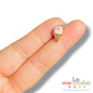 Dije Helado Rosa Chapa de Oro 14k con Esmaltado | Charm Ice Cream 13 mm para Pulseras y Collares