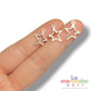 3 piezas Dije Estrella Chapa de Oro 14k | Charm Estrella 14 mm para Pulseras y Collares