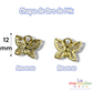 Dije Mariposa Calada Chapa de Oro 14k | Charm Mariposa 12 mm para Pulseras y Collares