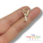 Dije para Estilista Tijeras y Peine Chapa de Oro 14k | Charm Belleza Profesional