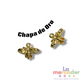 Dije Abeja Chapa de Oro 14k 9 mm | Charm Dorado para Pulsera y Collar