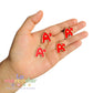 Dije Letra A+ Esmaltado 2.2 cm | Charm Escolar Metálico Pack 4 Piezas Día del Maestro 👨‍🏫
