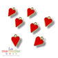 7 pz Dijes Corazón Rojo Esmaltado | Charm Metálico Dorado para Pulseras, Collares y Llaveros