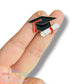 3 pz Dijes Birrete de Graduación 23 mm | Charm Metálico Esmaltado para Pulseras y Recuerdos Escolares