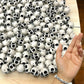 100pz calavera blanco con negro