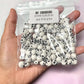 100pz calavera blanco con negro