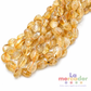 Citrino Nugget 6-8 mm Tira 46-48 Piezas | Piedra Natural Amarilla para Pulseras y Collares