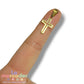 Dije Cruz Acero Inoxidable 304 Dorado 2.4 cm | Colgante Religioso para Collar Resistente al Agua