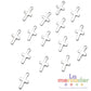 15 pz Mini Dije Cruz Acero Inoxidable 304 Plateado 12 mm | Charms Religiosos para Pulseras y Collares