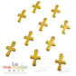 10 pz Mini Dije Cruz Dorada Acero Inoxidable 304 12 mm| Charms Religiosos para Pulseras y Collares