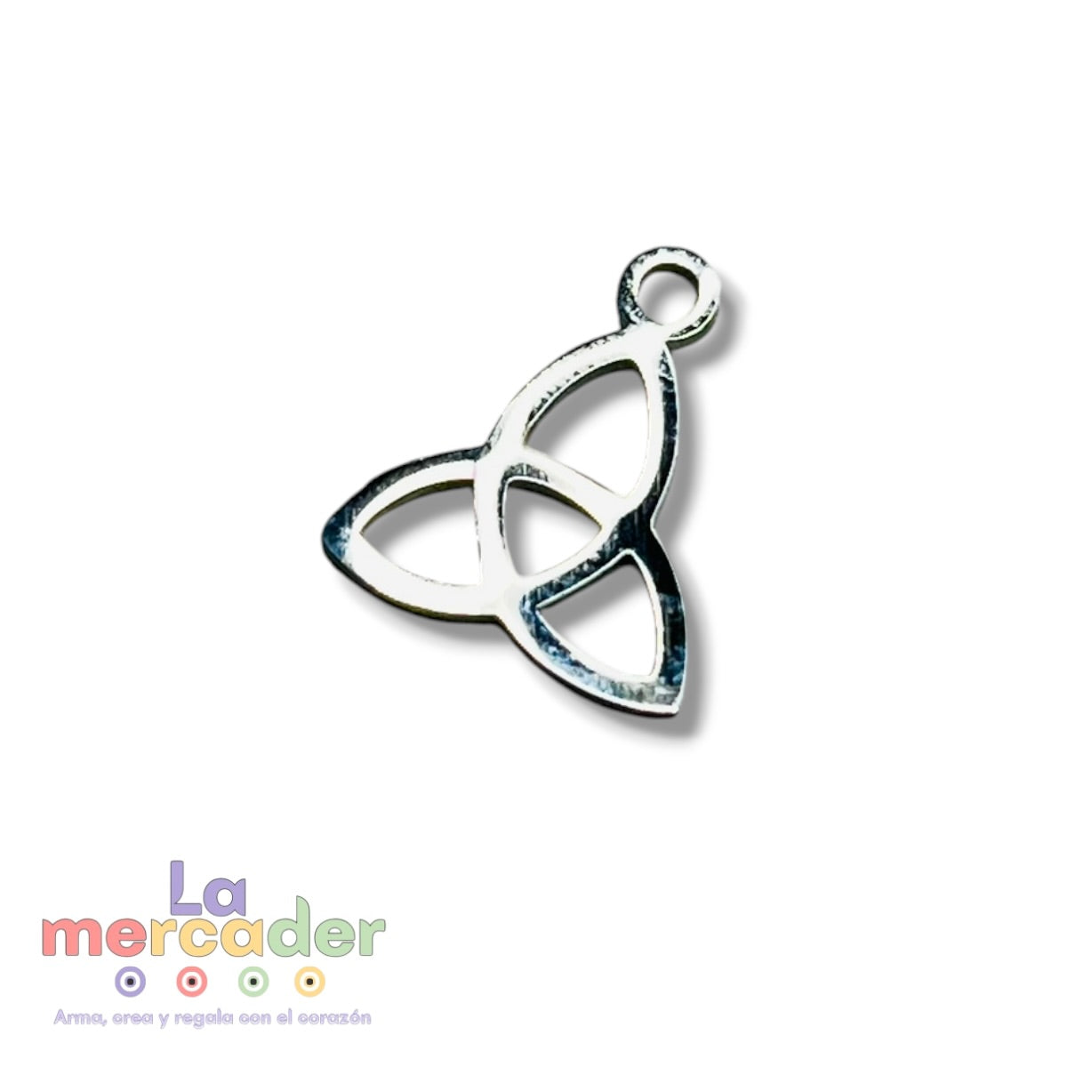 Dije Triqueta Acero Inoxidable 304 13 mm | Símbolo Celta Nudo de la Trinidad para Collares y Pulseras