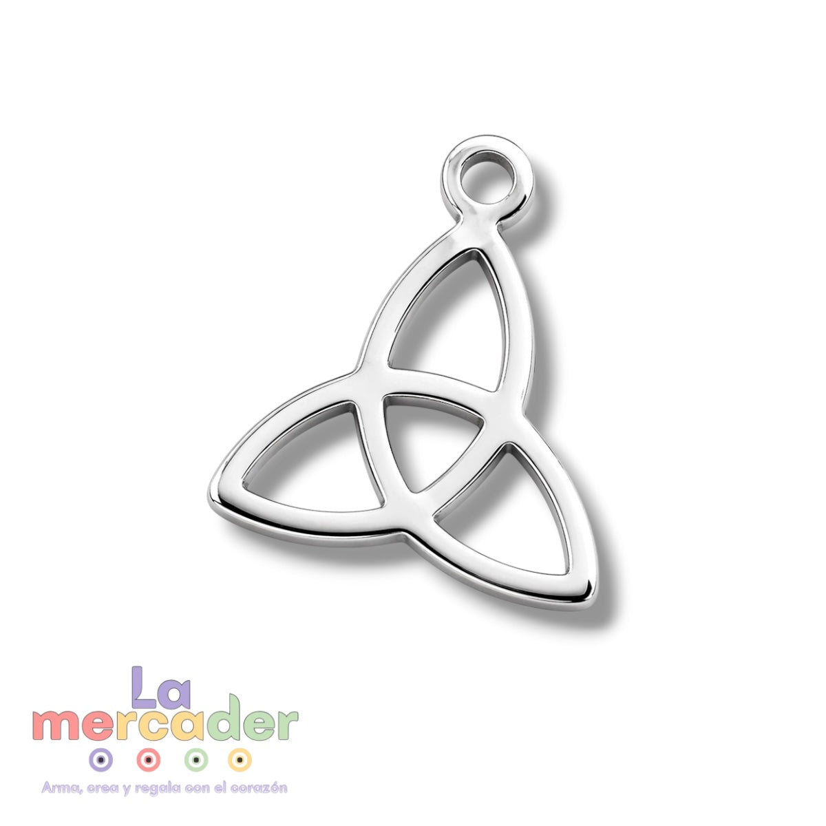 Dije Triqueta Acero Inoxidable 304 13 mm | Símbolo Celta Nudo de la Trinidad para Collares y Pulseras
