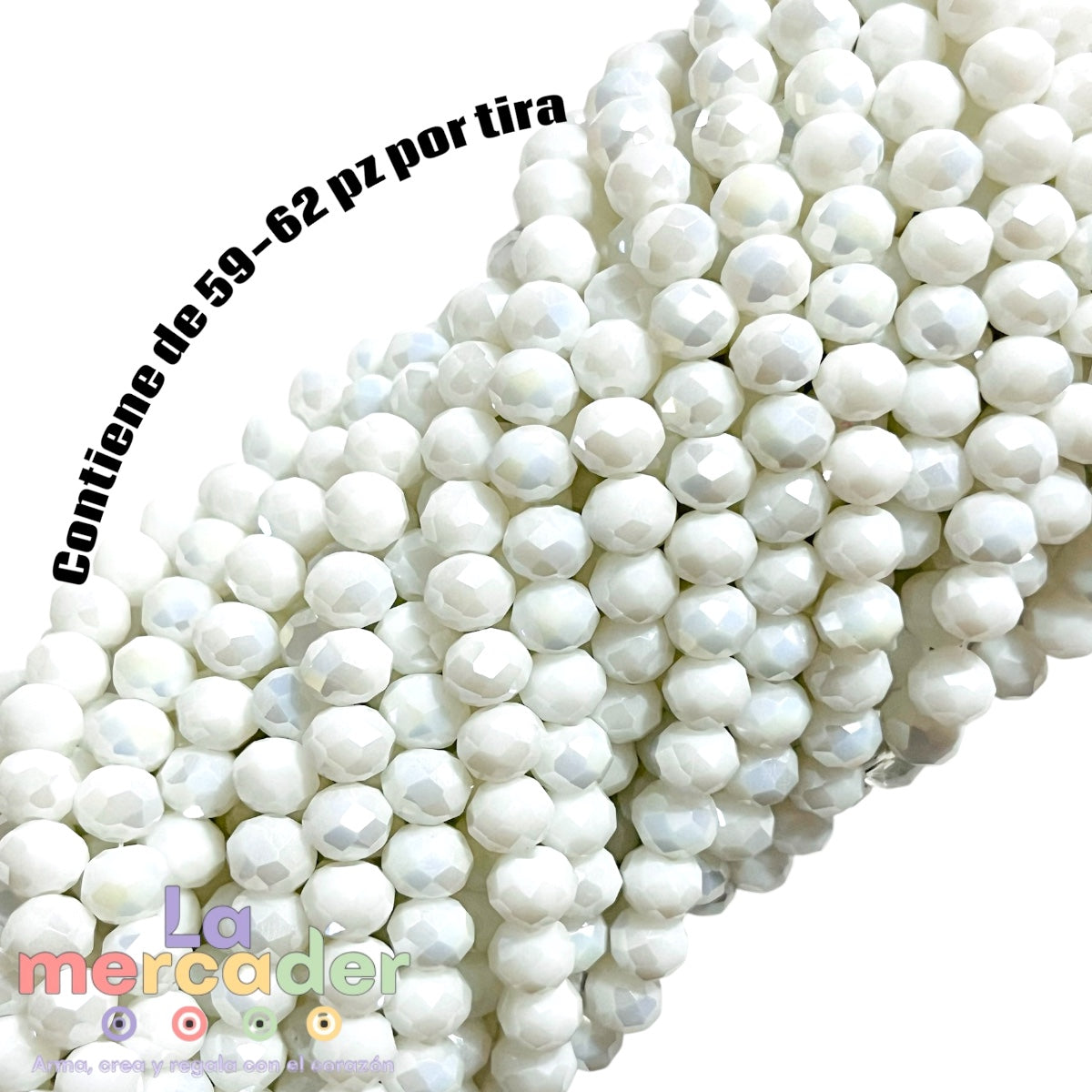 1 Tira Cristal Dona Checo 8mm – Brillo que Inspira ✨