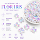 ✨ Pack 50 Flores Acrílicas Tornasol “Flor Iris” 17mm | Lentejuela Flor 4 Pétalos para Bisutería y Manualidades