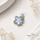 Dije Estrella Tornasol de Acero Inoxidable ✨ Dijes Plateados con Encapsulado Iridiscente para Bisutería y Accesorios