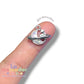 Dije Luna con Anillo Planetario de Acero Inoxidable ✨ Charm Tornasol Plateado para Bisutería Aesthetic y Espacial