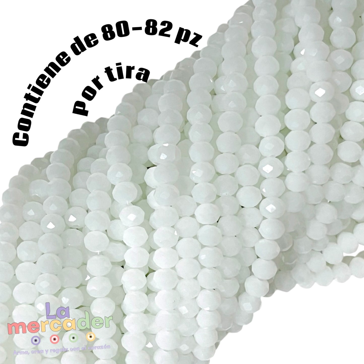 1 Tira Cristal Checo Facetado #6, Joyería, Tira 80 A 85 Pz