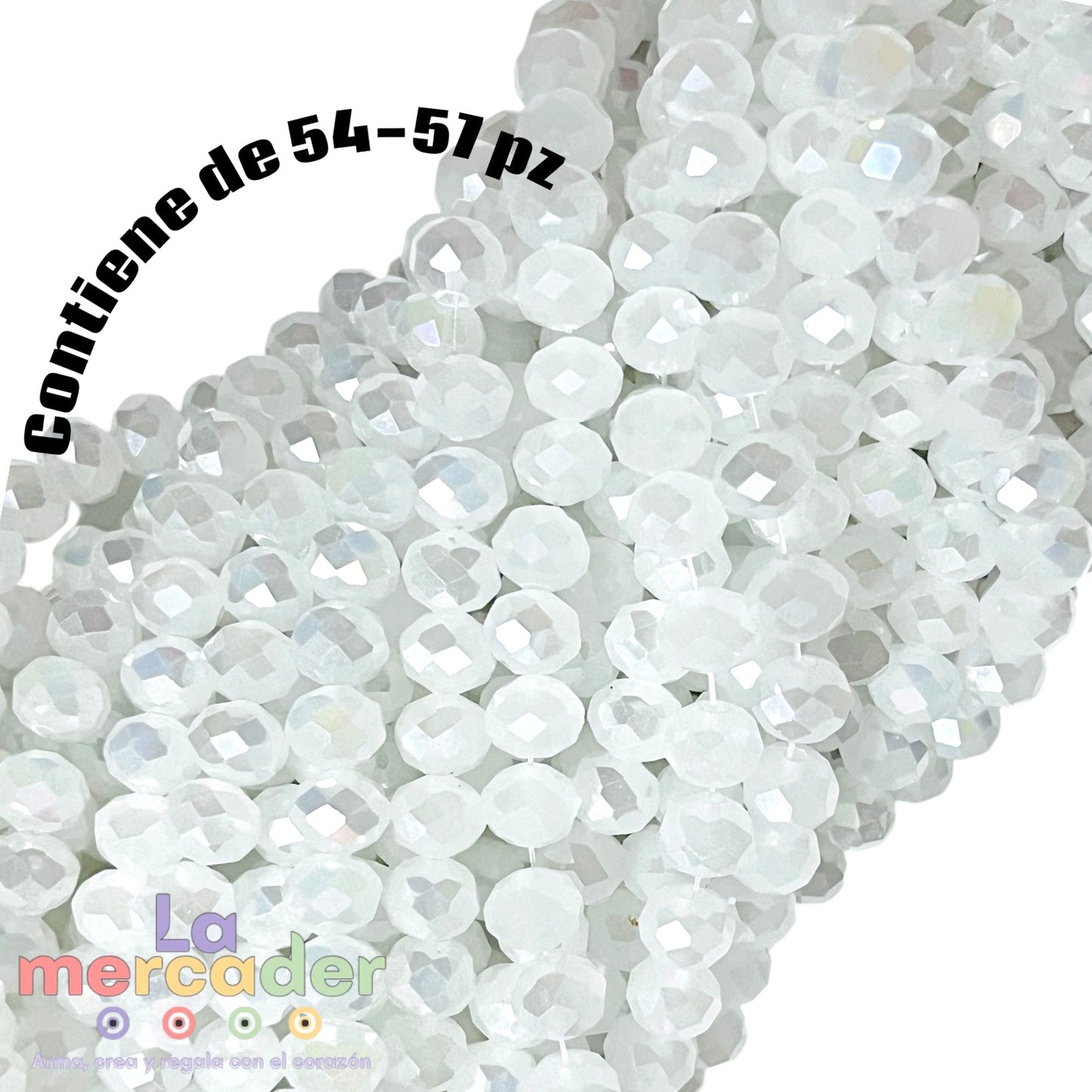 1 Tira Cristal Dona Checo 8mm – Brillo que Inspira ✨