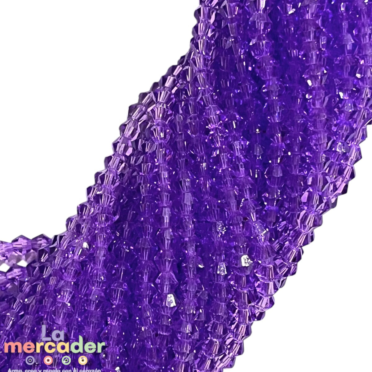 Cristal Bicono 4mm  | Tira de 75–78 Piezas | Colores Vibrantes para Pulseras y Collares