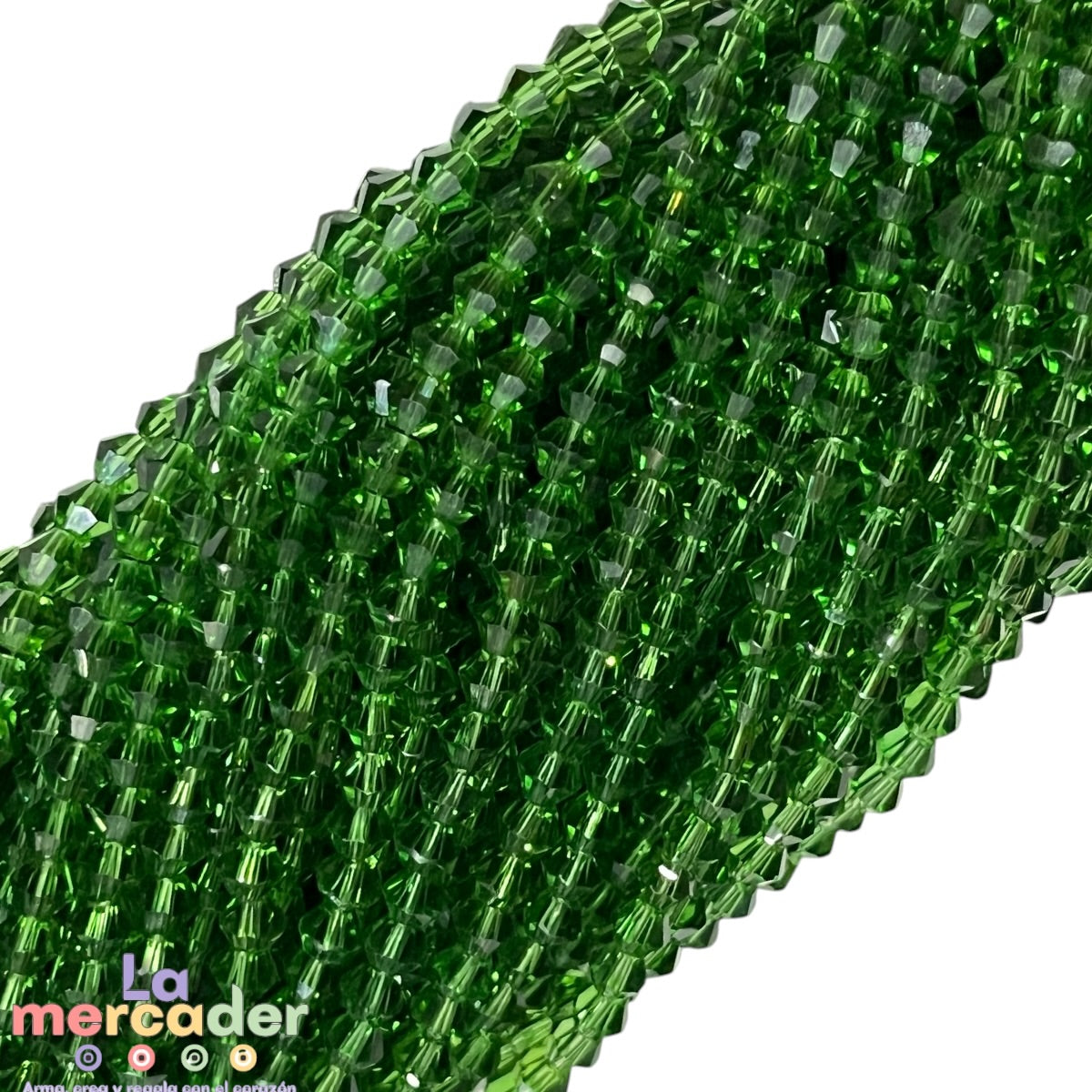 Cristal Bicono 4mm  | Tira de 75–78 Piezas | Colores Vibrantes para Pulseras y Collares