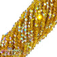 Cristal Bicono 4mm  | Tira de 75–78 Piezas | Colores Vibrantes para Pulseras y Collares