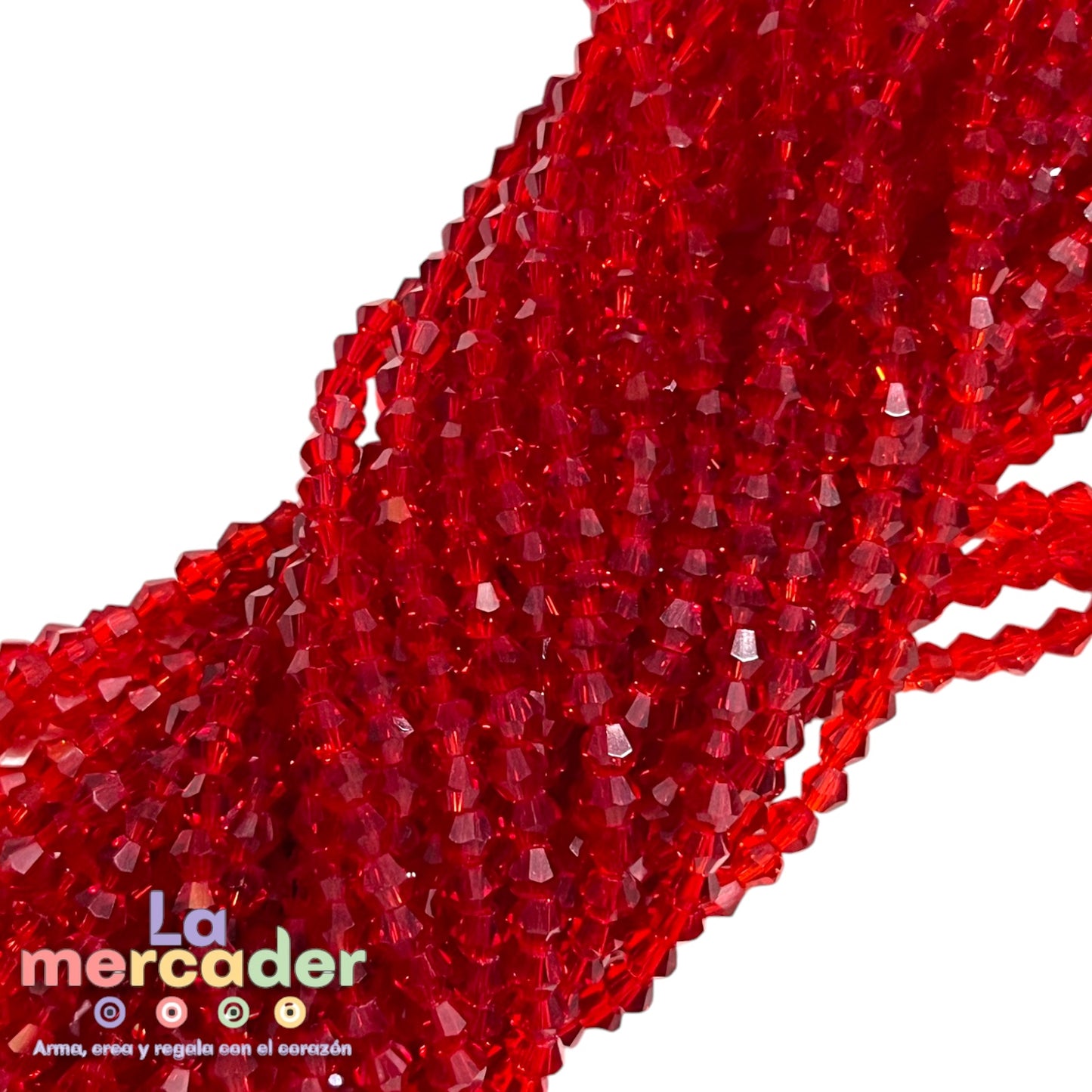 Cristal Bicono 4mm  | Tira de 75–78 Piezas | Colores Vibrantes para Pulseras y Collares