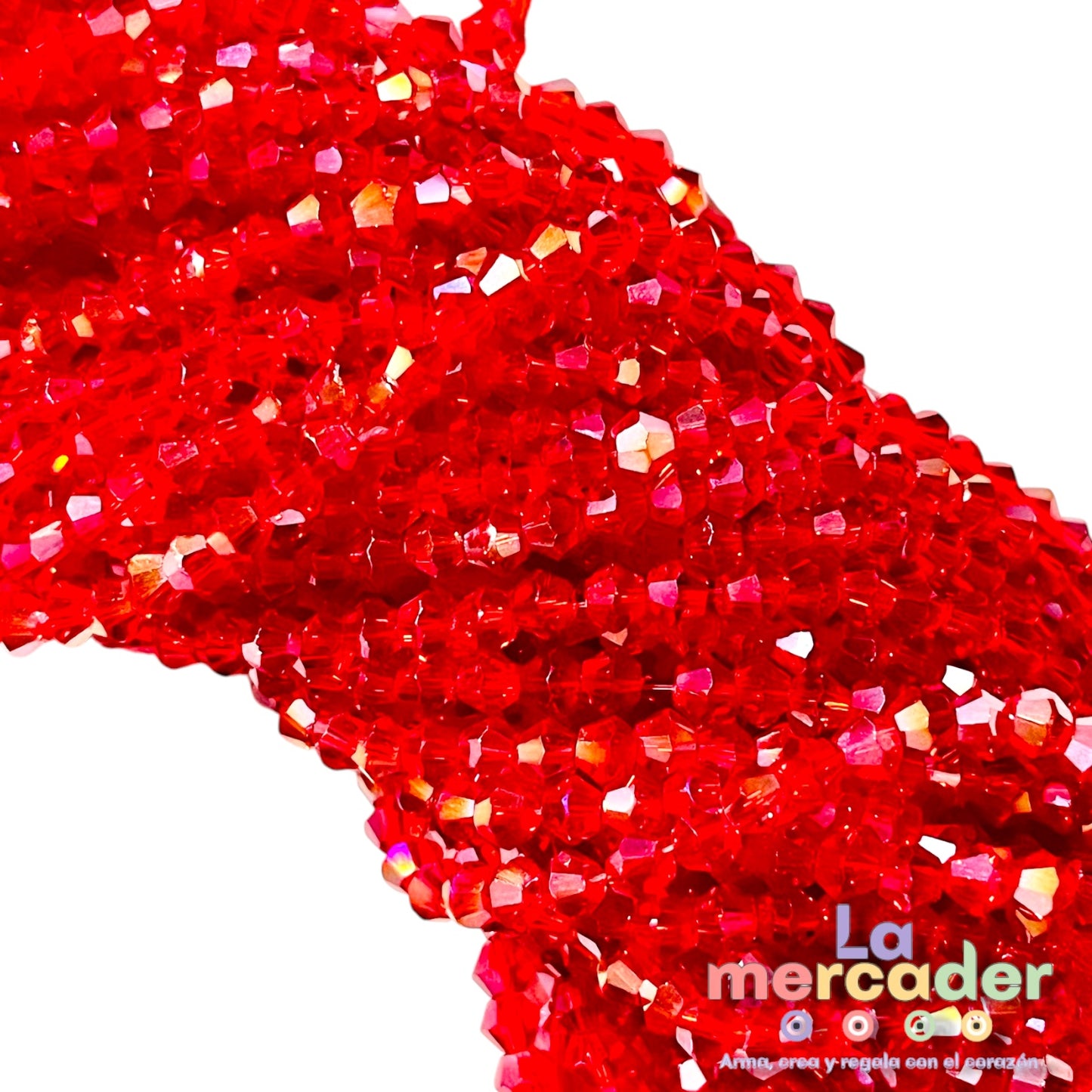 Cristal Bicono 4mm  | Tira de 75–78 Piezas | Colores Vibrantes para Pulseras y Collares