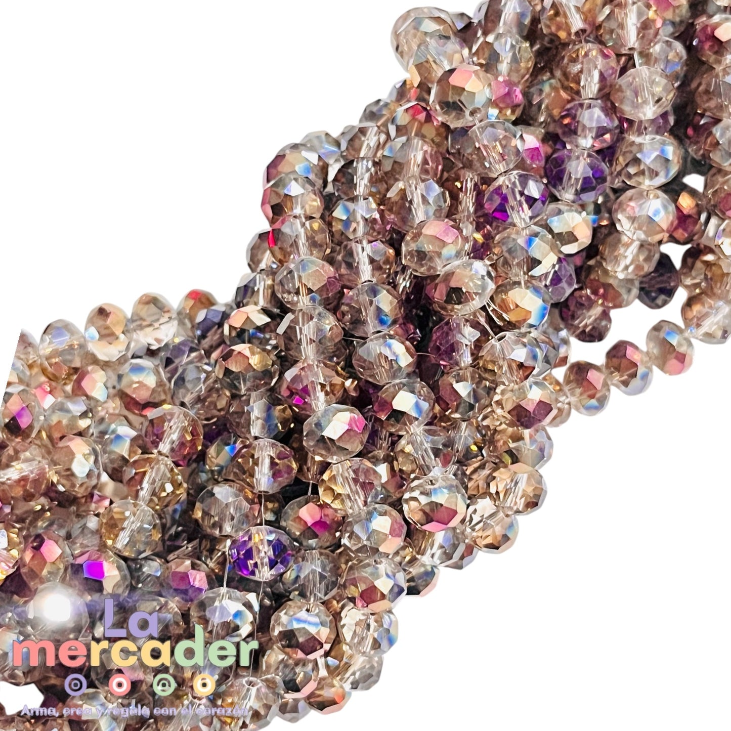 1 Tira Cristal Dona Checo 8mm – Brillo que Inspira ✨
