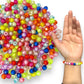 500 bola facetada 8 mm colores centro blanco, cuentas para bisutería
