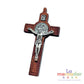 Crucifijo Cruz de Madera con Cristo y San Benito 5.6 cm