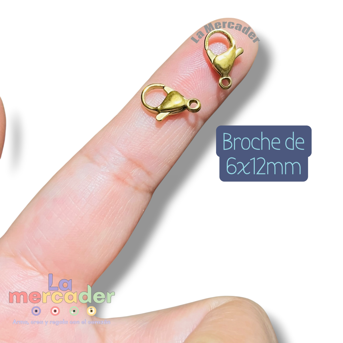 Broche Perico Acero Inoxidable - terminal para joyería y bisutería